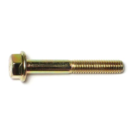 Midwest Fastener Grade 8, 5/16"-18 Flange Bolt, Zinc Plated Steel, 2-1/4 in L, 4 PK 74628